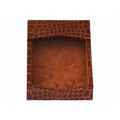 Cognac Brown Italian Patent Leather Memo Holder (4"x6")